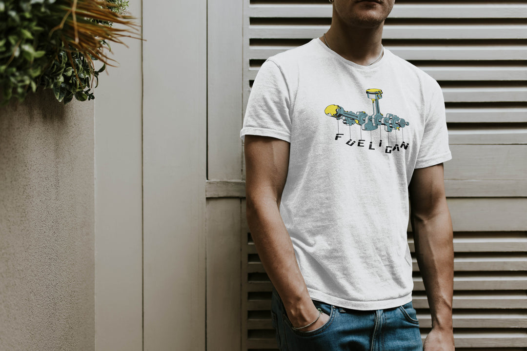 FUELIGAN "CRANK" WHITE T-SHIRT